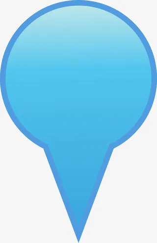 卡通蓝色矢量地标图免抠