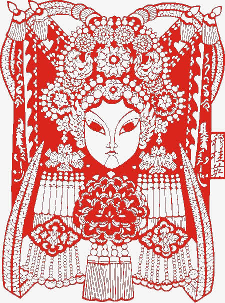 古典剪纸装饰免抠