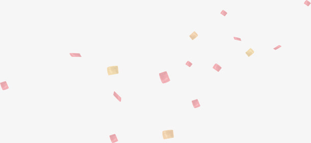 散落的彩色碎片七夕免抠