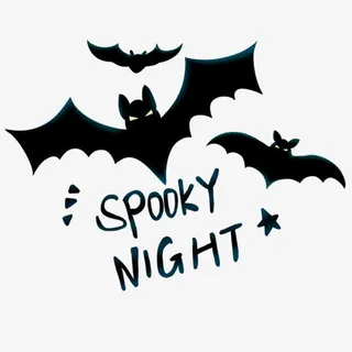 黑色蝙蝠万圣节装饰免抠