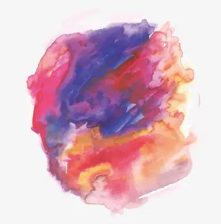 水彩晕染渐变代金券矢量png免抠