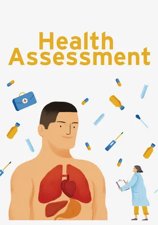 健康评估宣传海报免抠