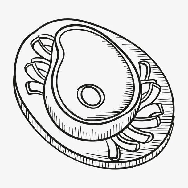 盘子上的牛排免抠