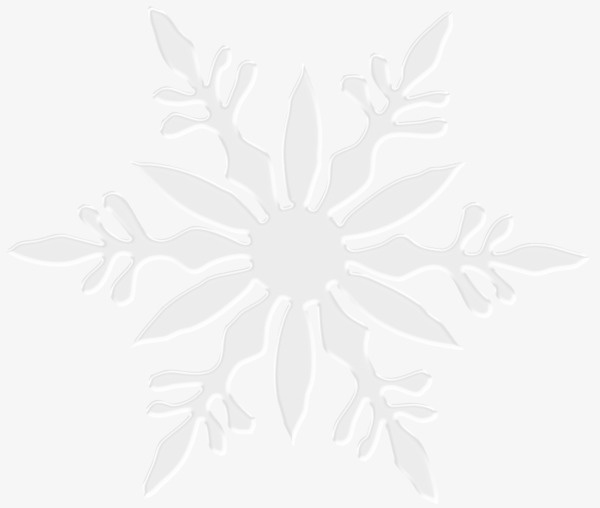 一片精致的雪花免抠