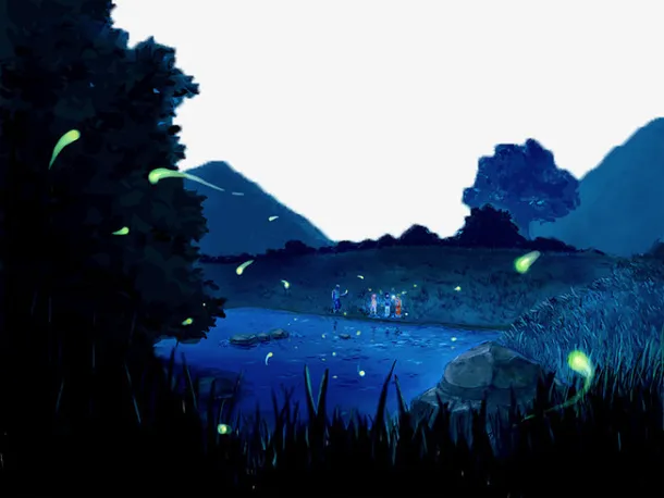 萤火虫的夜免抠