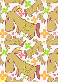 可爱小马装饰背景纹理