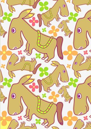 可爱小马装饰背景纹理