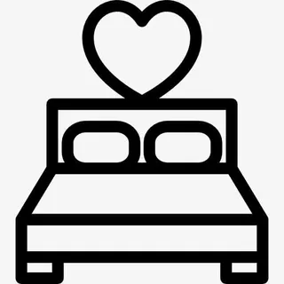 双床与心图标免抠