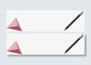 铅笔圆锥石块漂浮免抠