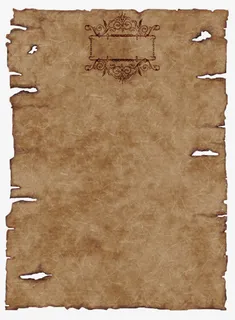 中国风黄色破旧纸张免抠