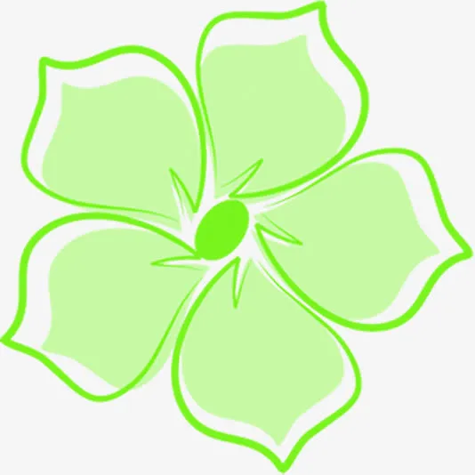 绿色五叶草招聘海报免抠