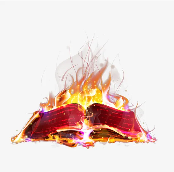 创意火焰书本免抠