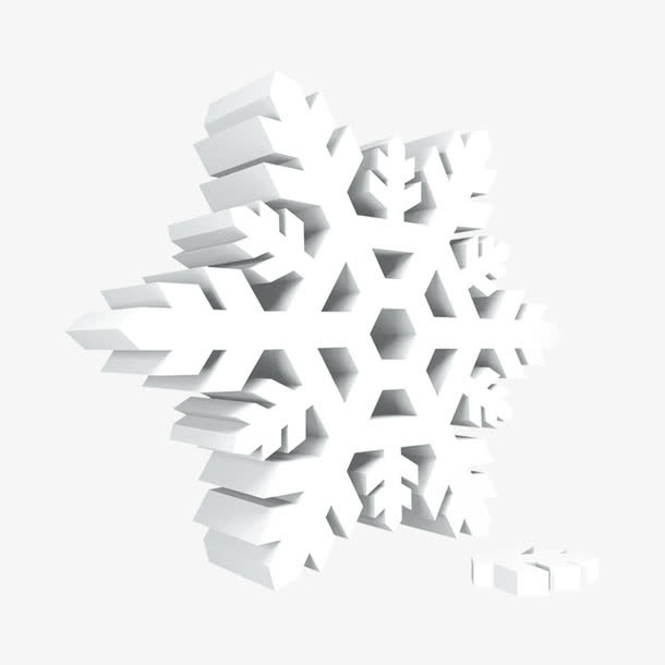 雪花3D立体矢量素材免抠