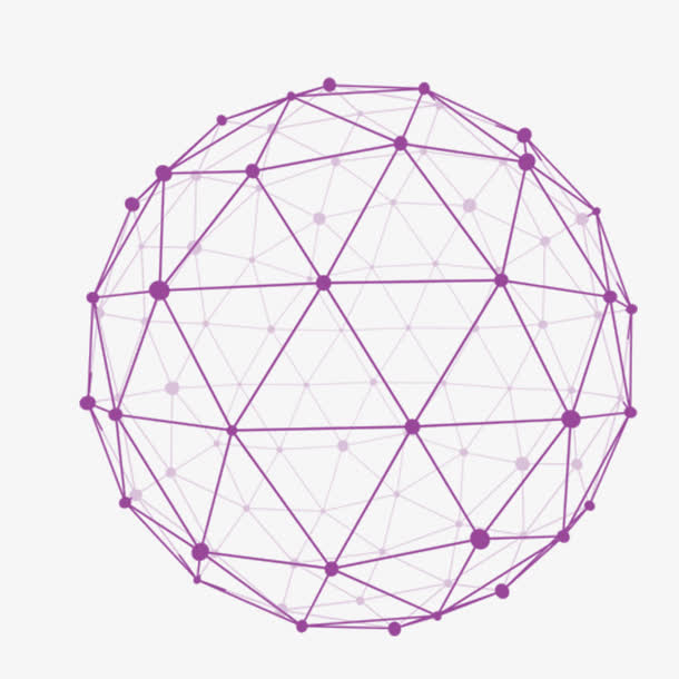 紫色线条球体免抠素材免抠