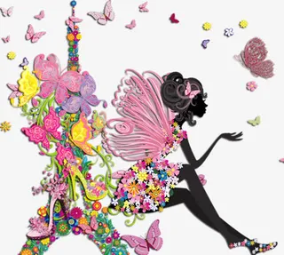 精灵鲜花女孩免抠