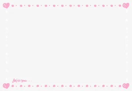 粉红心形边框免抠