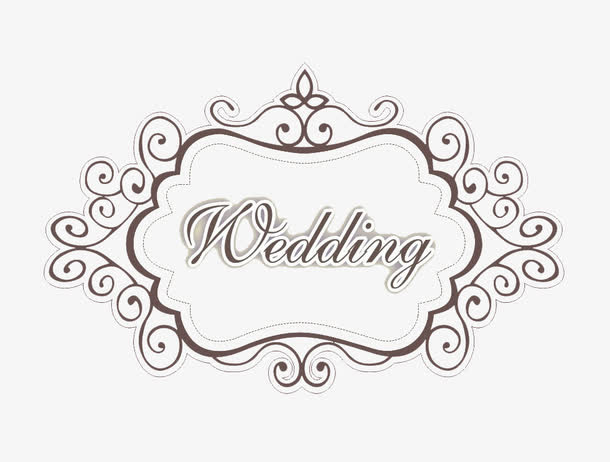 wedding牌免抠