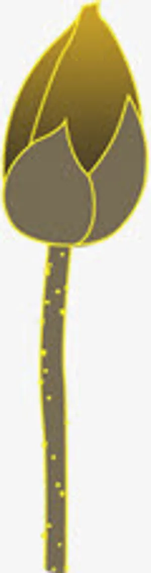 中秋节手绘黑黄色荷花免抠