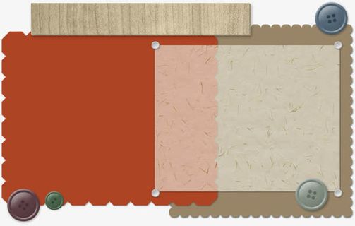 邮票锯齿相册边框免抠