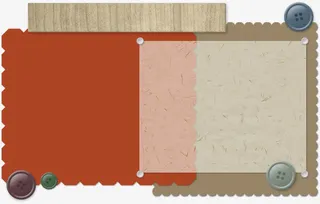 邮票锯齿相册边框免抠