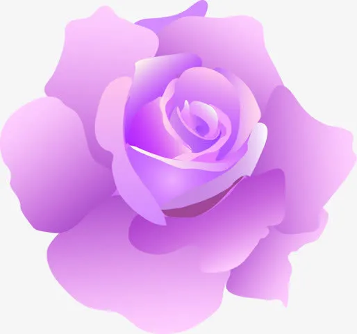紫色唯美玫瑰花朵免抠