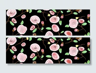 花卉植物底纹黑背景高清