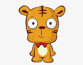 卡通手绘老虎人物免抠