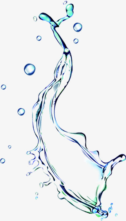 手绘冰爽夏日水珠免抠