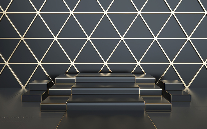 C4D，黑金，舞台，高端高清
