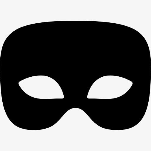 黑人男性的狂欢节面具图标免抠