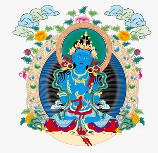 唐卡法身金刚持矢量图免抠