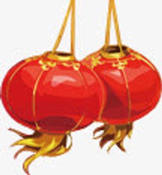 新年红色喜庆灯笼免抠