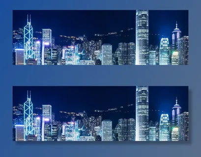 简约大气都市灯光夜景海报背景高清