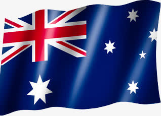 飘动的澳大利亚国旗免抠