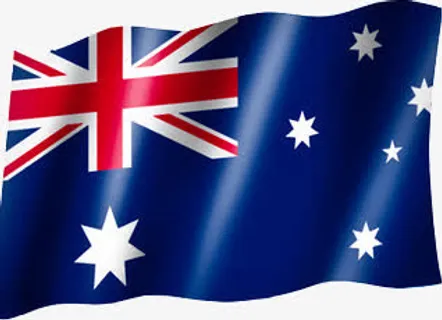 飘动的澳大利亚国旗免抠