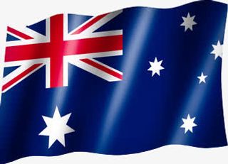 飘动的澳大利亚国旗免抠