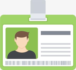 卡通头像岗位牌免抠