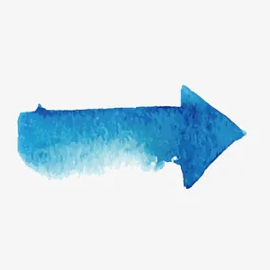 蓝色水彩箭头免抠