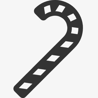 圣诞条纹拐杖图标免抠