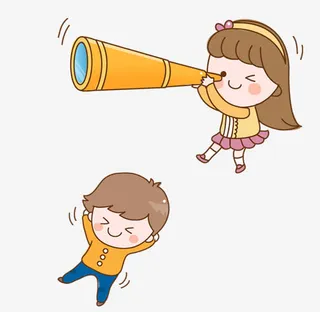 观察星星的孩子免抠