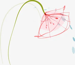 凋谢的罂粟花免抠