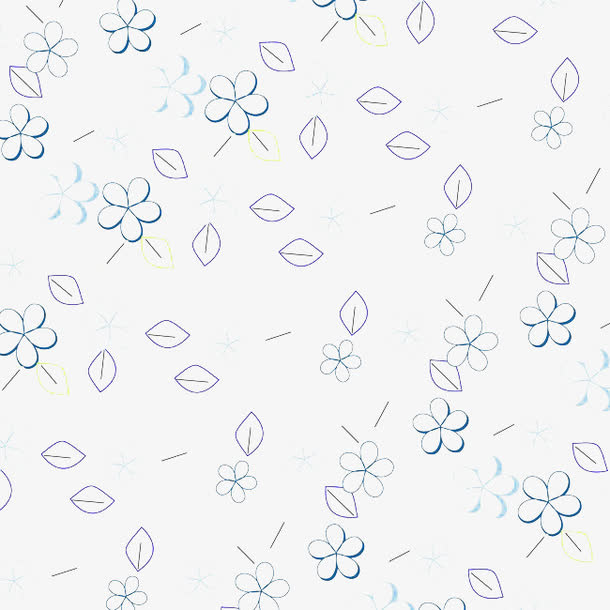 小蓝花免抠图案免抠
