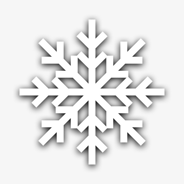 白色雪花免抠