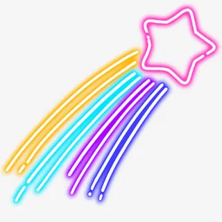 卡通星星飞翔的流星免抠