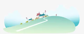 雪地房屋插图矢量图免抠