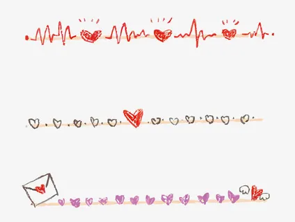 矢量卡通分割线免抠