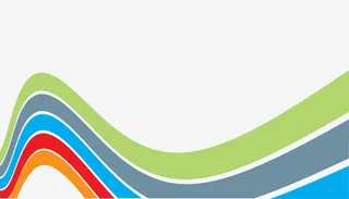 矢量彩色动感波浪纹理素材免抠