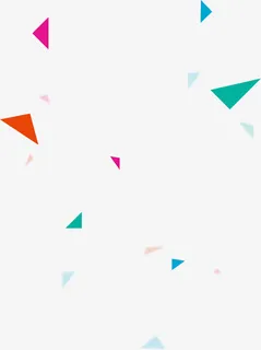 三角形彩色飘落卡通背景免抠