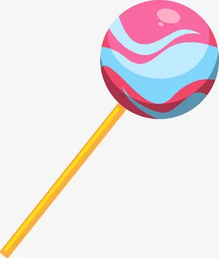 彩色棒棒糖装饰素材免抠