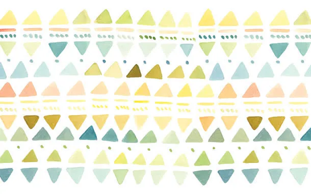 彩色三角形花纹素材免抠